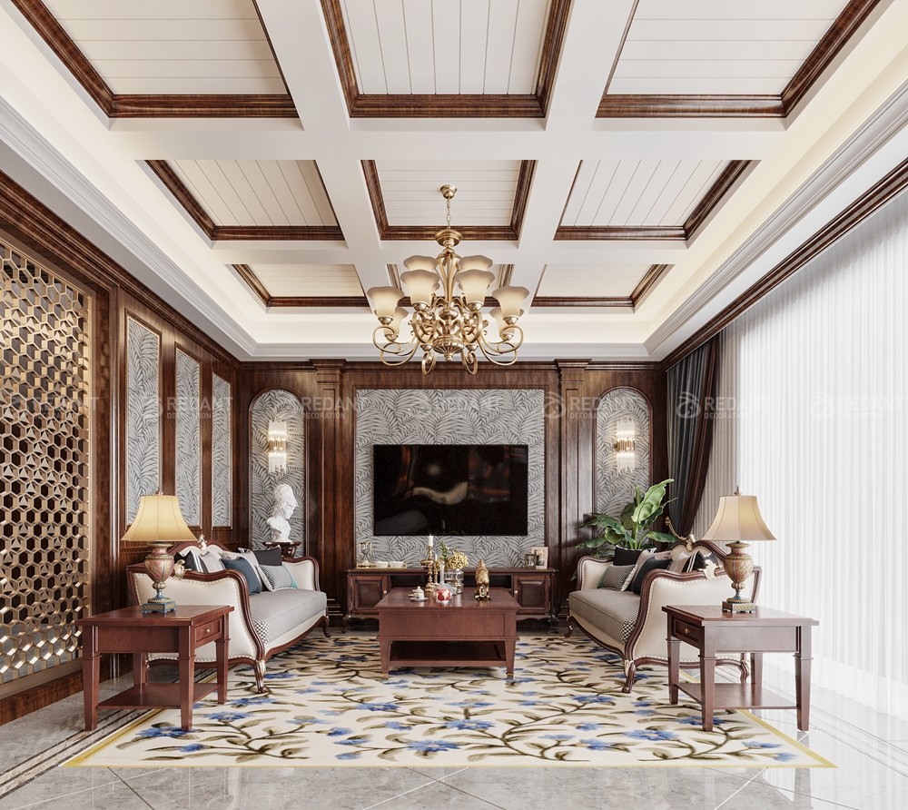 世茂铜雀台300㎡美式风格别墅装修案例