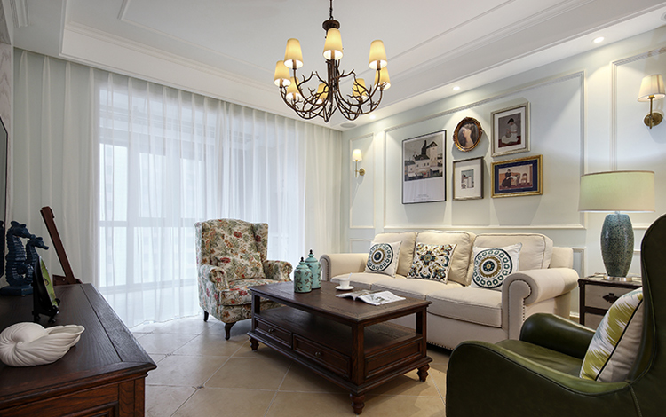 苏州装修公司：世茂瀚河苑美式装修风格实景图——美出新高度！