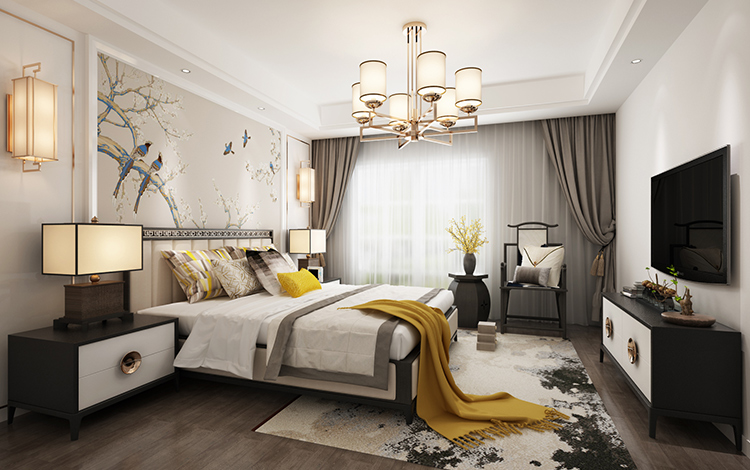 凯旋湾新中式风格别墅装修效果图，只愿岁月静好，流年无殇！