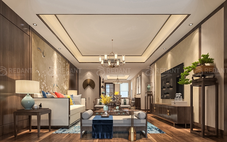 【苏州装修公司•红蚂蚁装饰】姑苏尚城140平新中式风格案例赏析