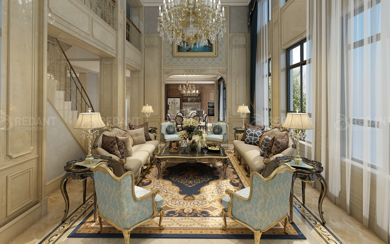 中大易墅丨450平米欧式风格别墅装修效果图