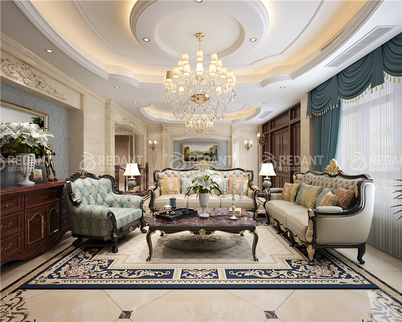 董浜自建 丨 260㎡简欧风格别墅装修效果图