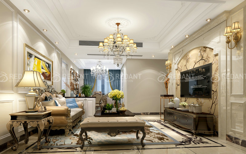 颐景园 丨 126㎡欧式风格装修效果图
