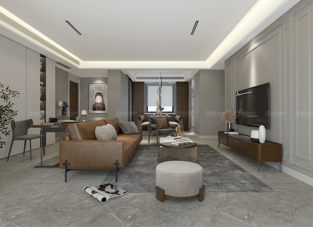 尊域雅苑 丨 110㎡意式轻奢平层装修案例