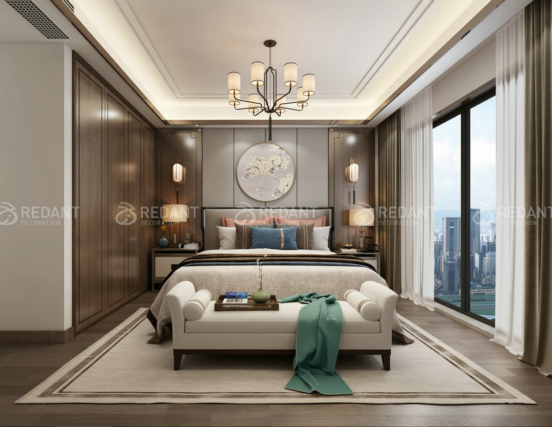 苏州湾丨 190平新中式风格装修效果图