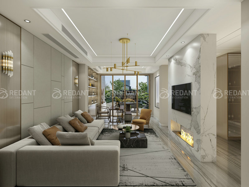 姑苏院子丨 340平现代轻奢别墅装修效果图