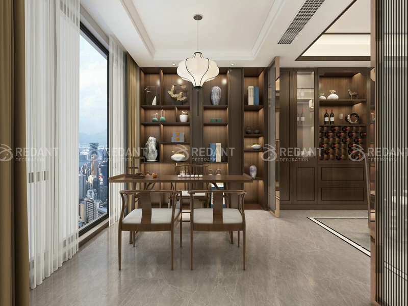 苏州湾丨 190平新中式风格装修效果图