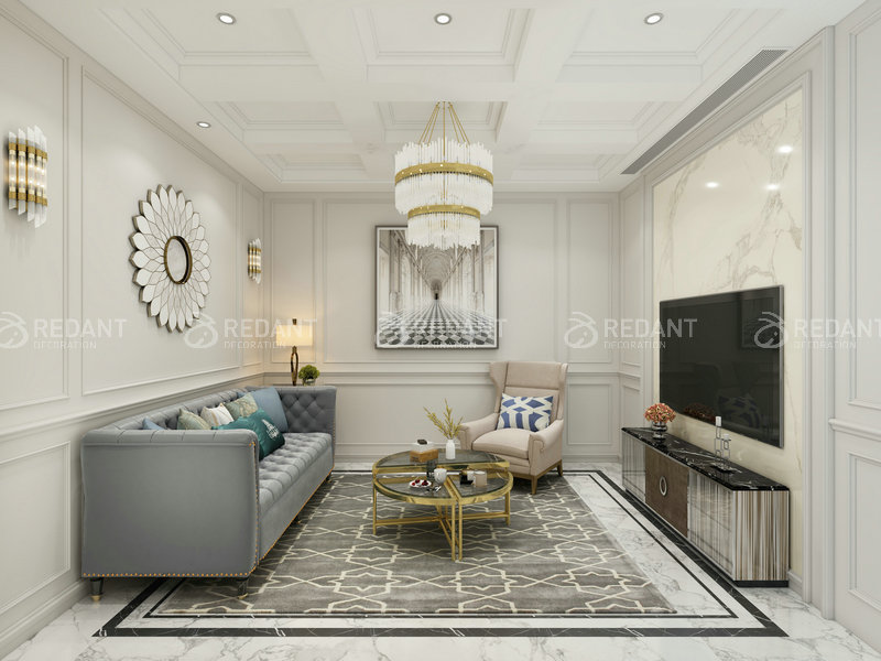 姑苏院子丨 340平现代轻奢别墅装修效果图