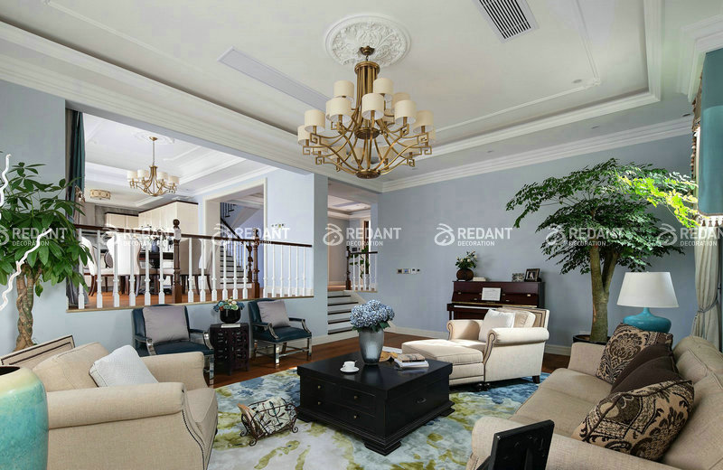 世纪豪庭丨200㎡美式风格别墅装修案例