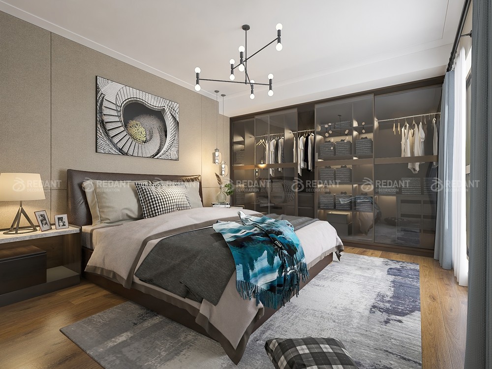 景瑞无双140㎡现代风格四居室装修案例