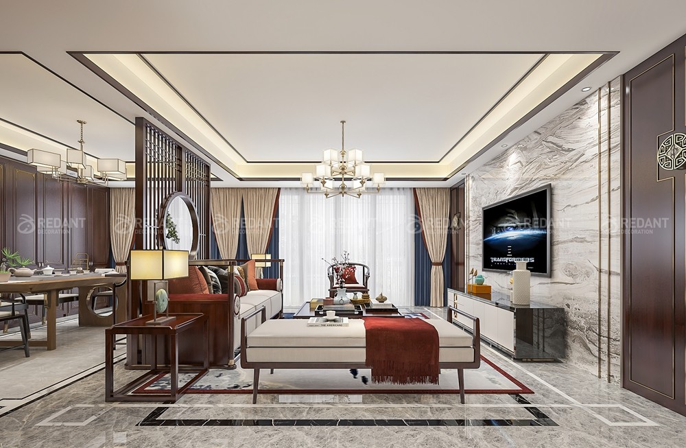 南门世家277㎡新中式风格大平层装修案例