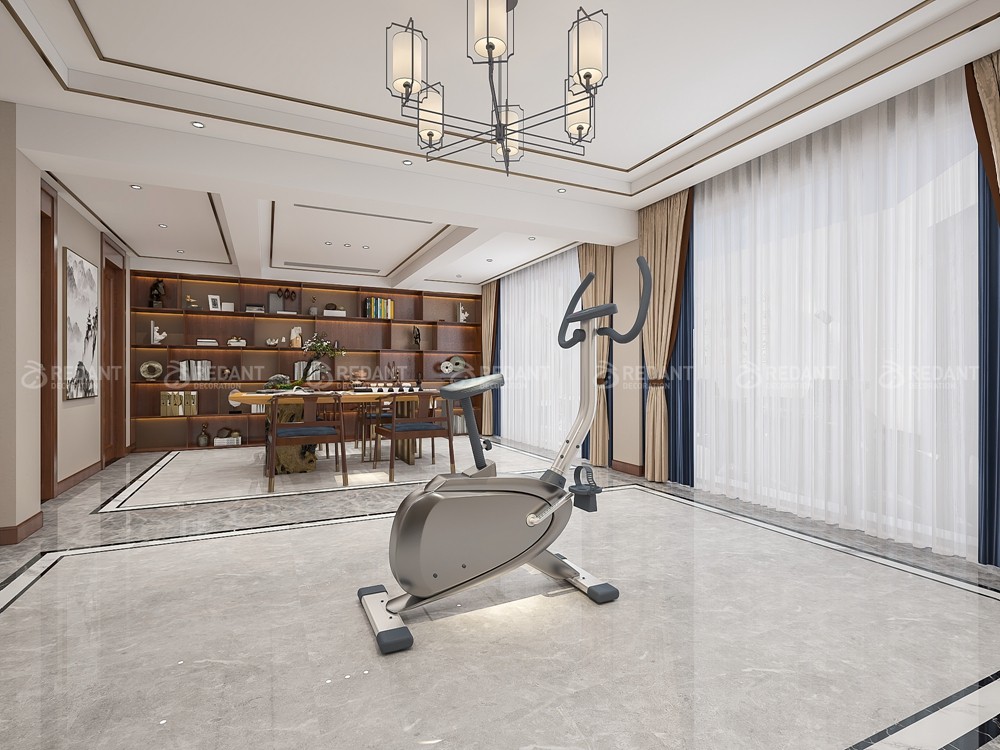 现代园墅460㎡新中式风格别墅装修案例