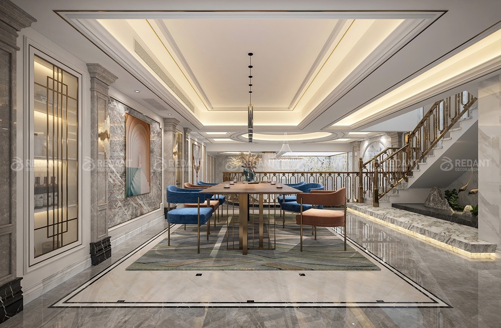 国瑞熙墅600㎡简欧风格别墅装修案例