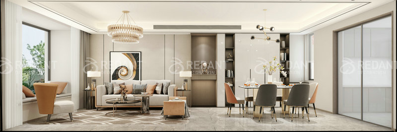 中航樾园 |140㎡现代轻奢风格装修案例