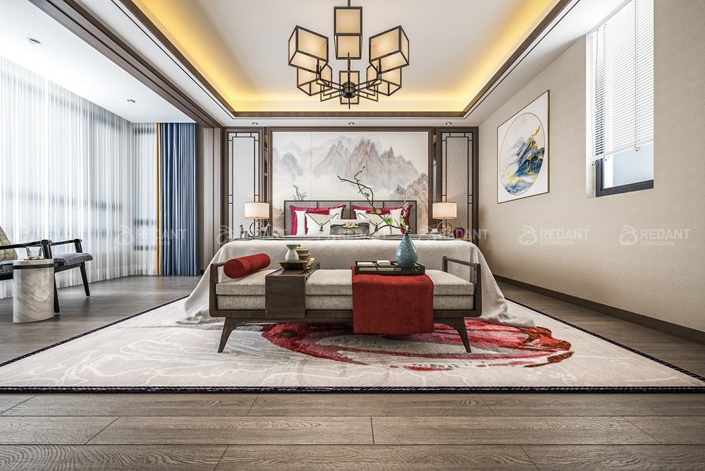 招商小石城300㎡新中式风格别墅装修案例