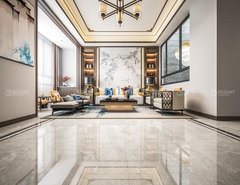 招商小石城300㎡新中式风格别墅装修案例