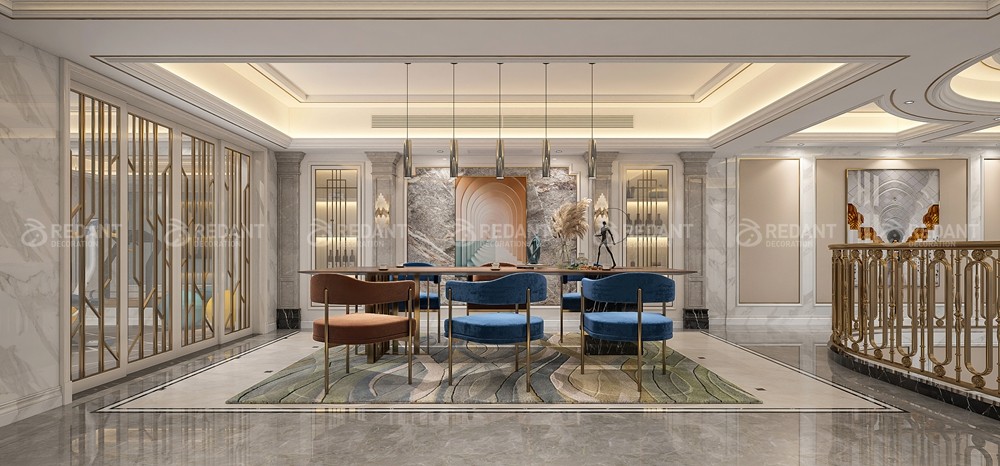 国瑞熙墅600㎡简欧风格别墅装修案例