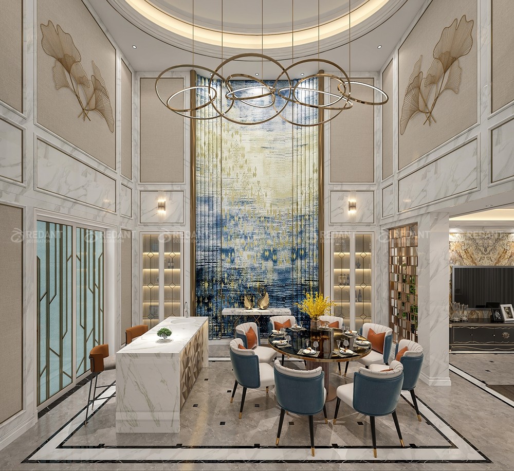 国瑞熙墅600㎡简欧风格别墅装修案例