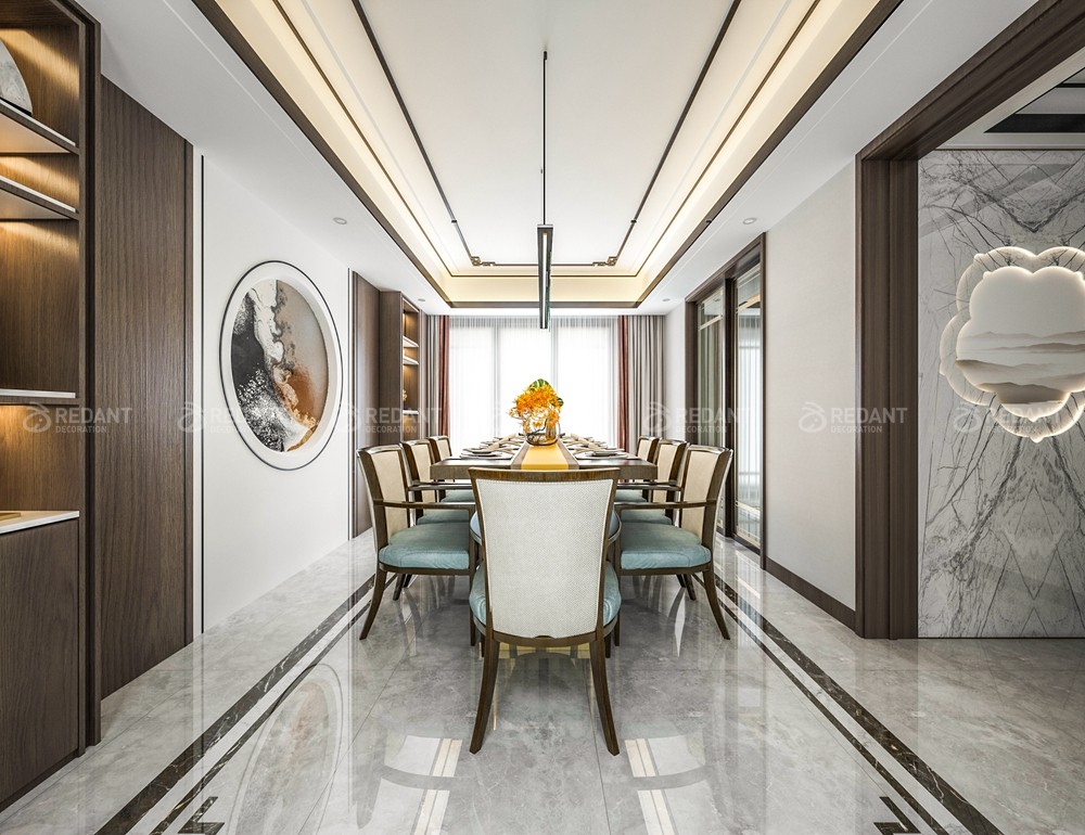 招商小石城300㎡新中式风格别墅装修案例