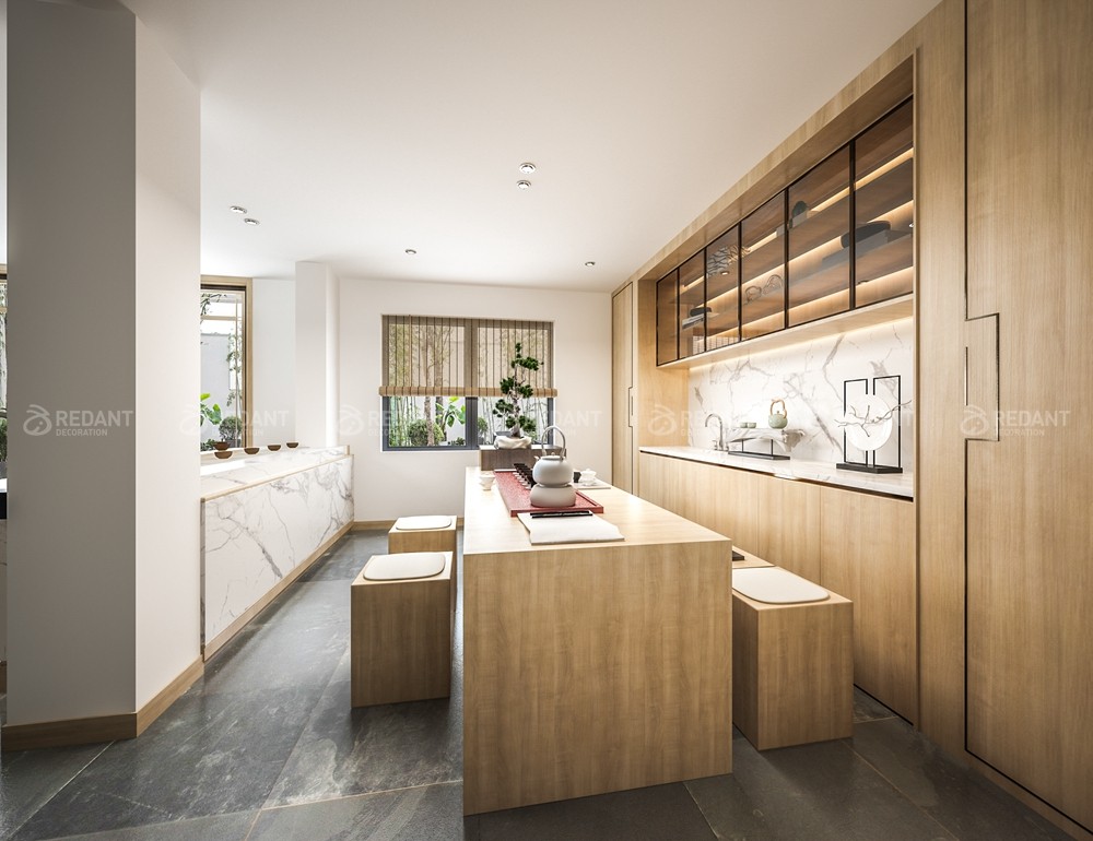 招商小石城300㎡新中式风格别墅装修案例