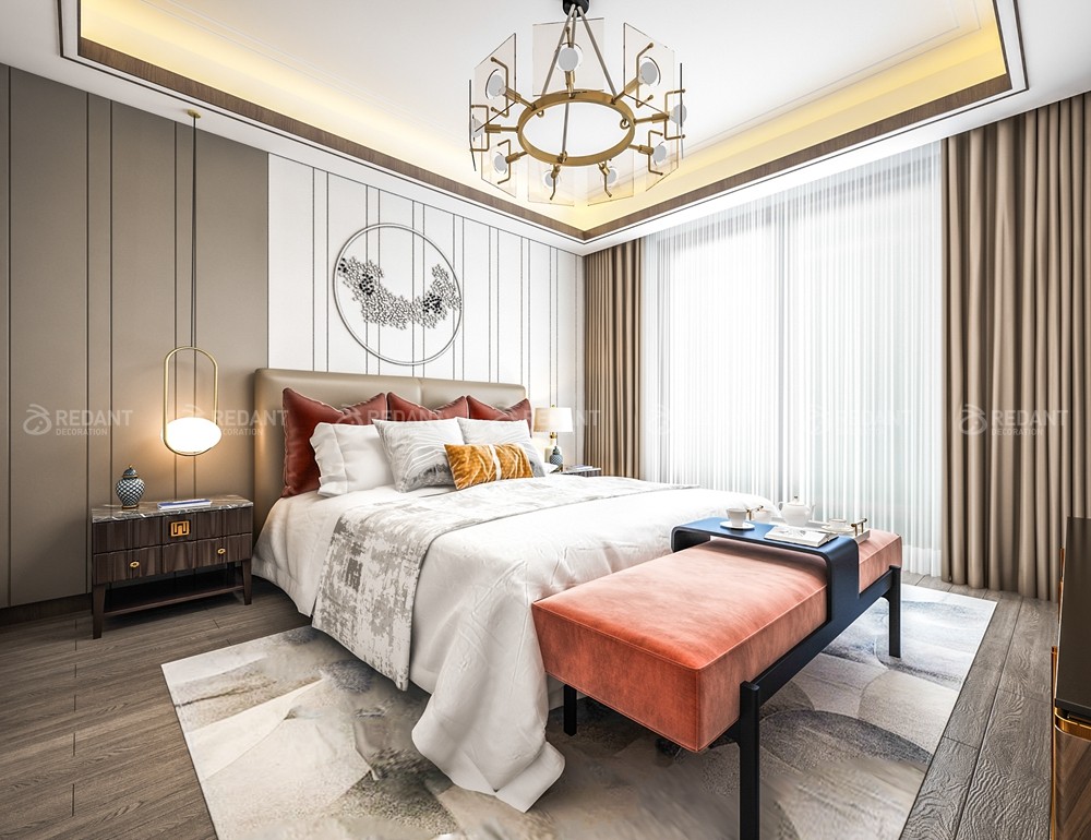 招商小石城300㎡新中式风格别墅装修案例