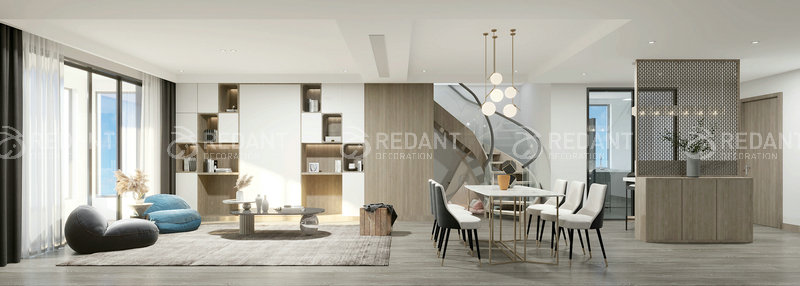 旭辉香格里 丨 140平现代风格装修效果图