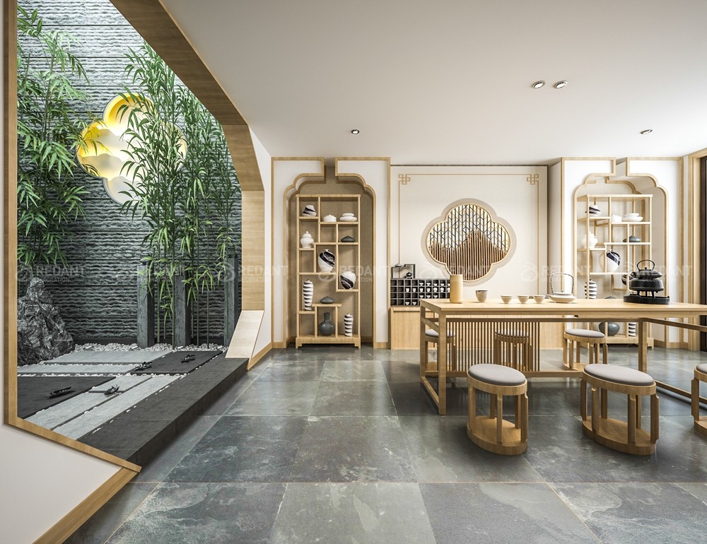 招商小石城300㎡新中式风格别墅装修案例