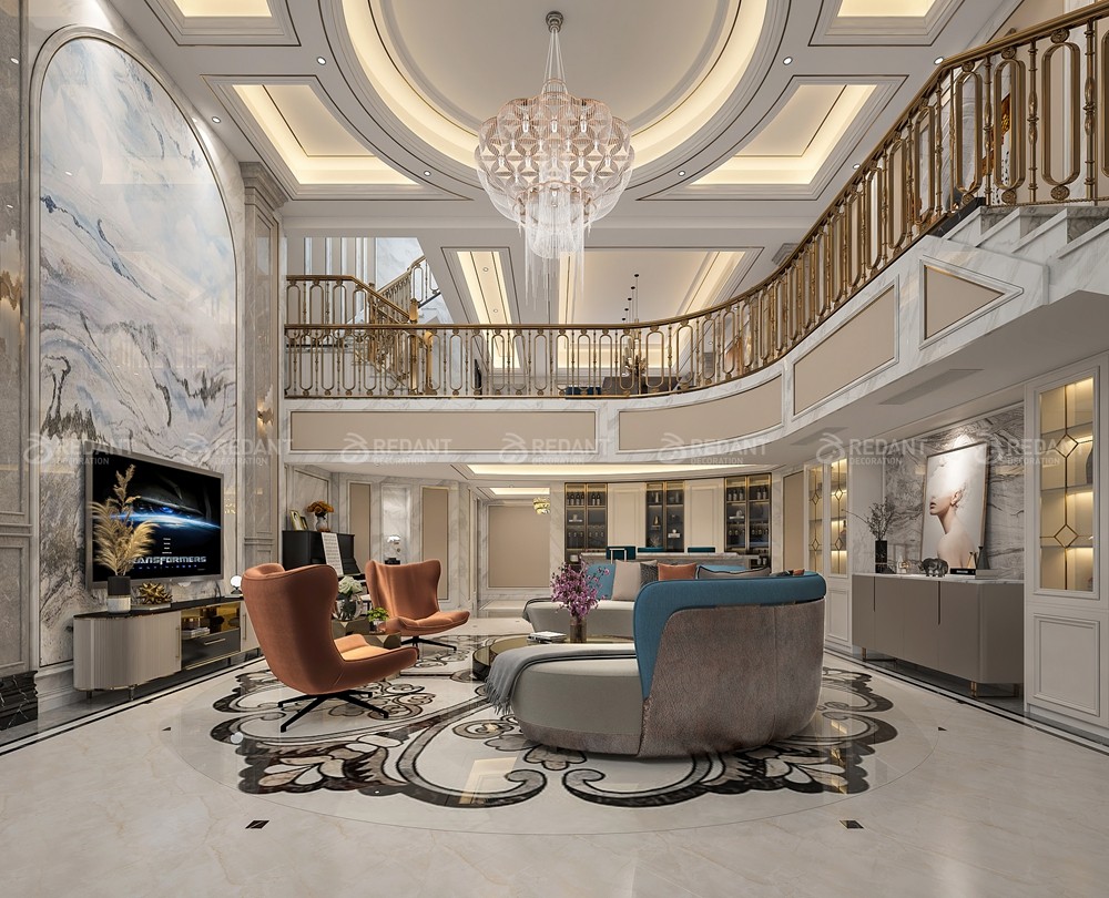 国瑞熙墅600㎡简欧风格别墅装修案例