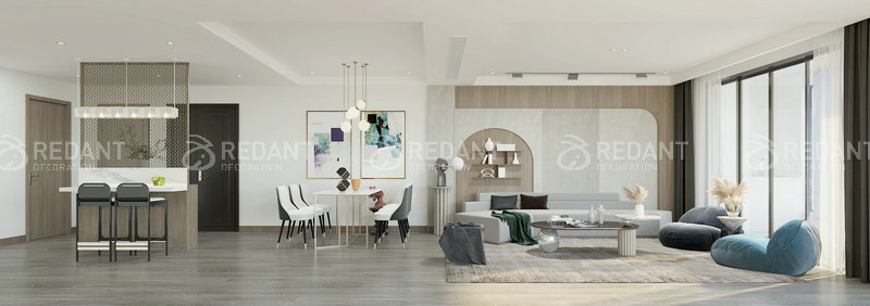 旭辉香格里 丨 140平现代风格装修效果图