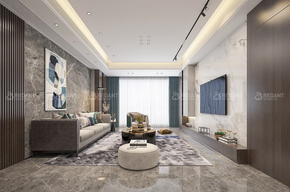 苏州湾景苑150㎡现代风格大平层装修案例