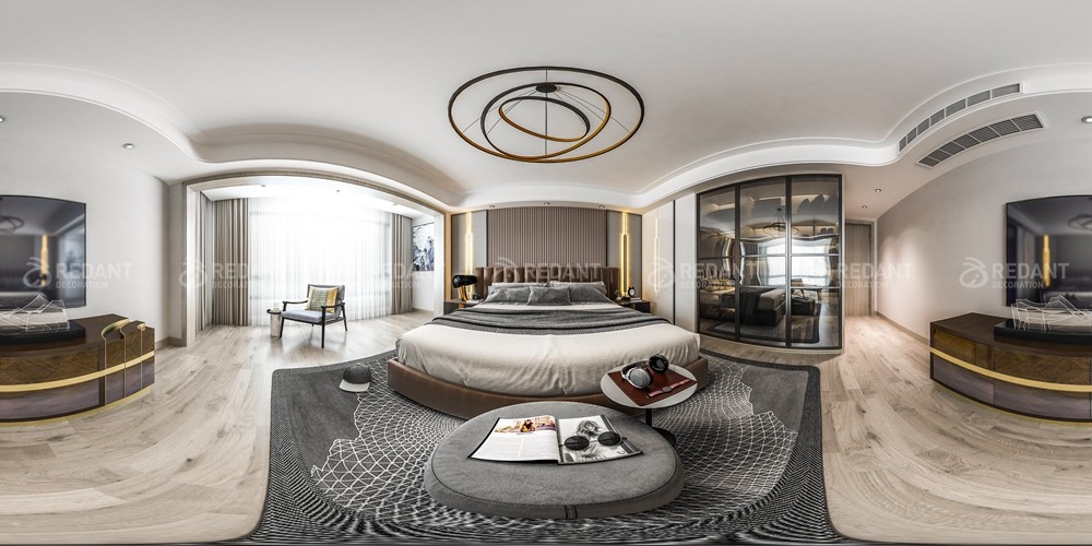 现代园墅200㎡新中式风格别墅装修案例