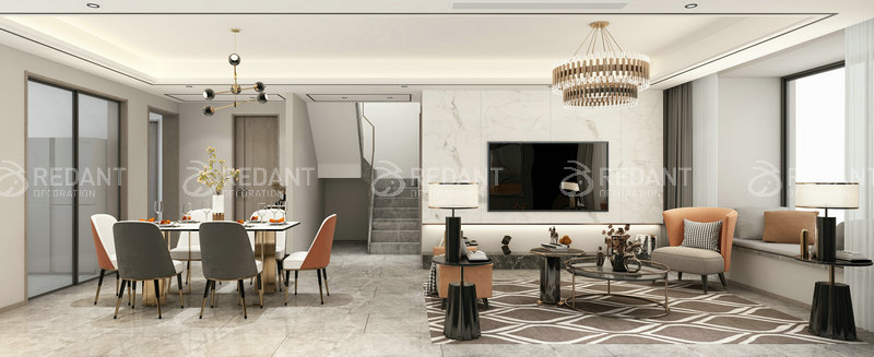 中航樾园 |140㎡现代轻奢风格装修案例