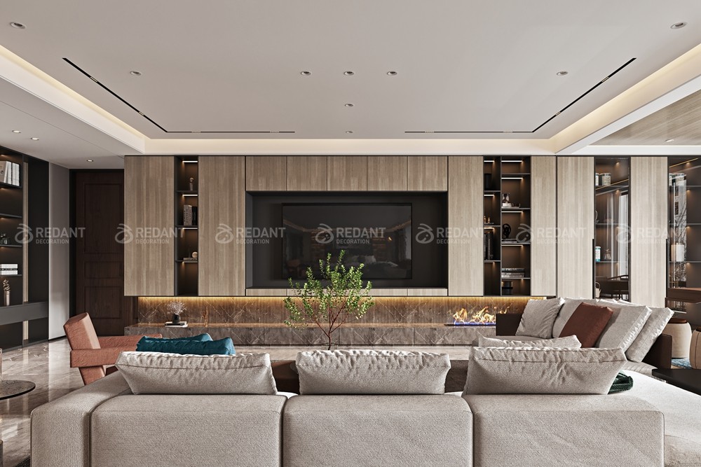 御湖湾280㎡现代风格大平层装修案例