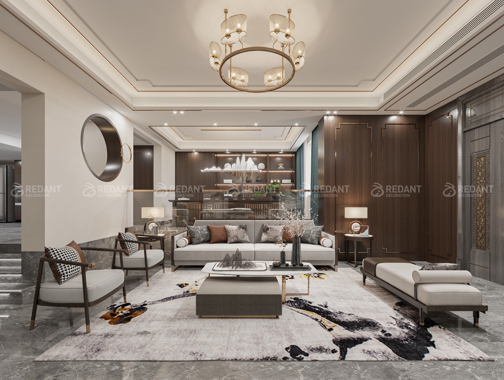 水秀坊 | 280㎡新中式风格别墅装修案例