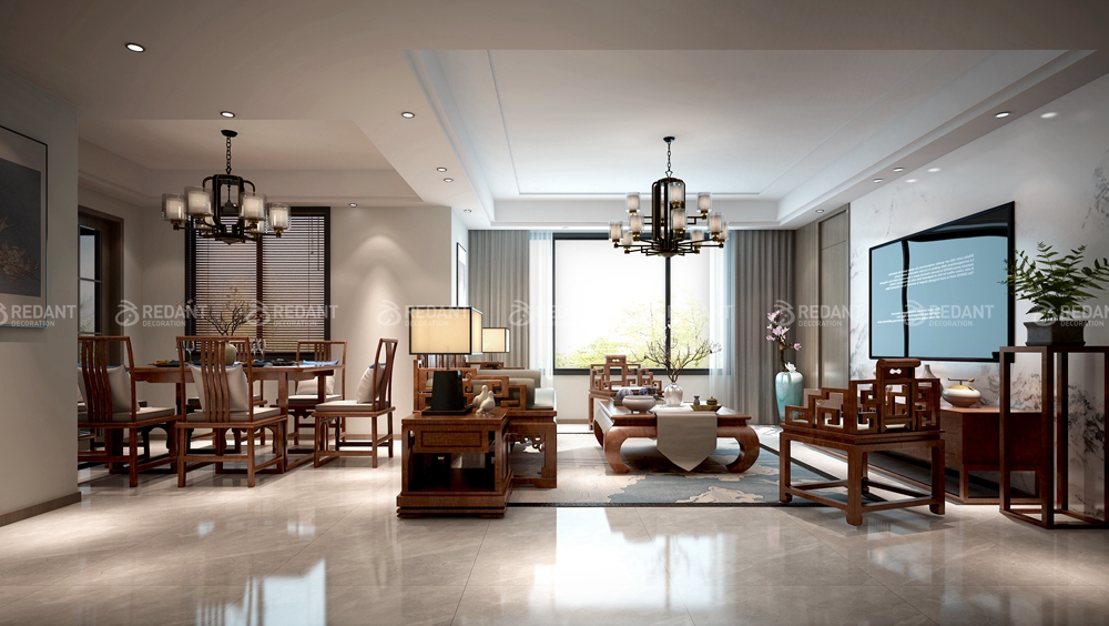 大湖城邦 | 160平新中式风格装饰