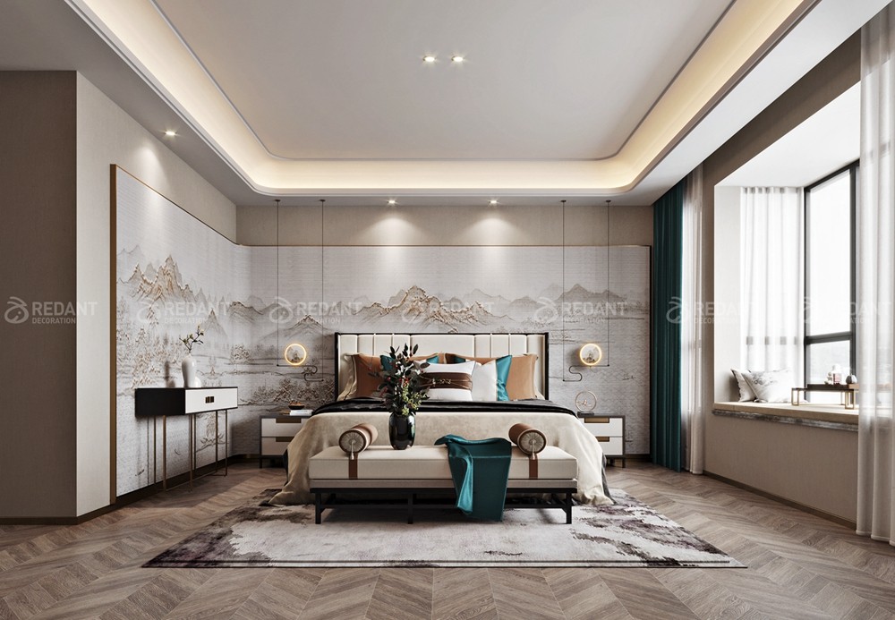 金科王府600㎡中式轻奢风格独栋别墅装修案例