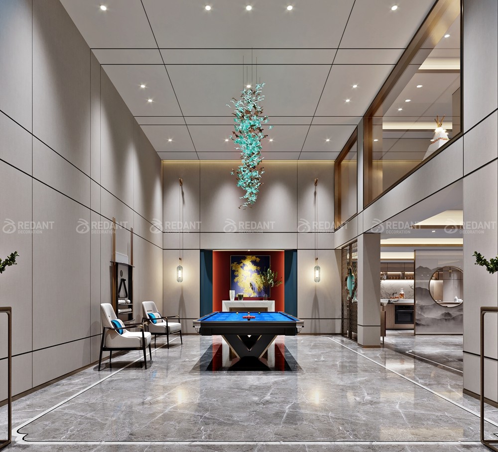 金科王府600㎡中式轻奢风格独栋别墅装修案例