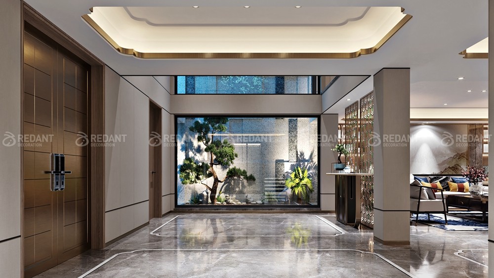 金科王府600㎡中式轻奢风格独栋别墅装修案例