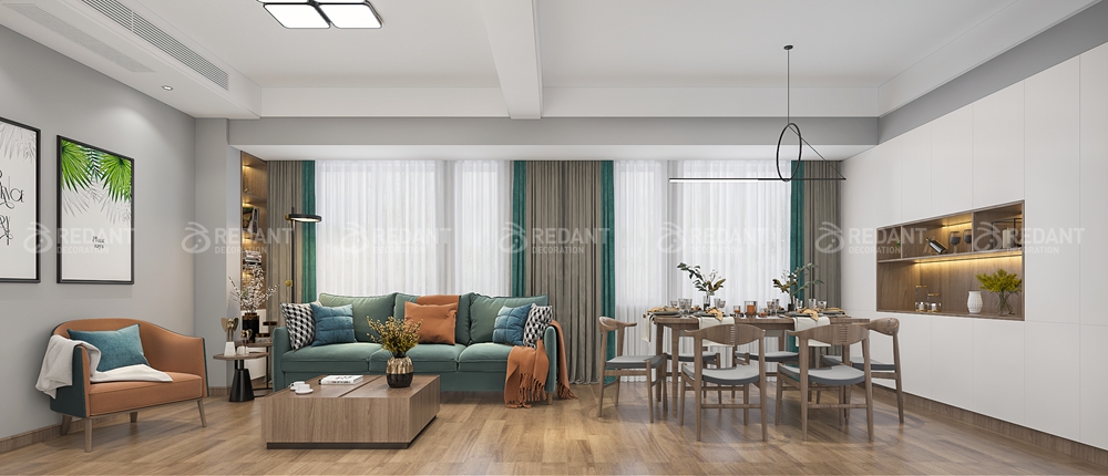 景瑞无双140㎡现代风格复式装修案例