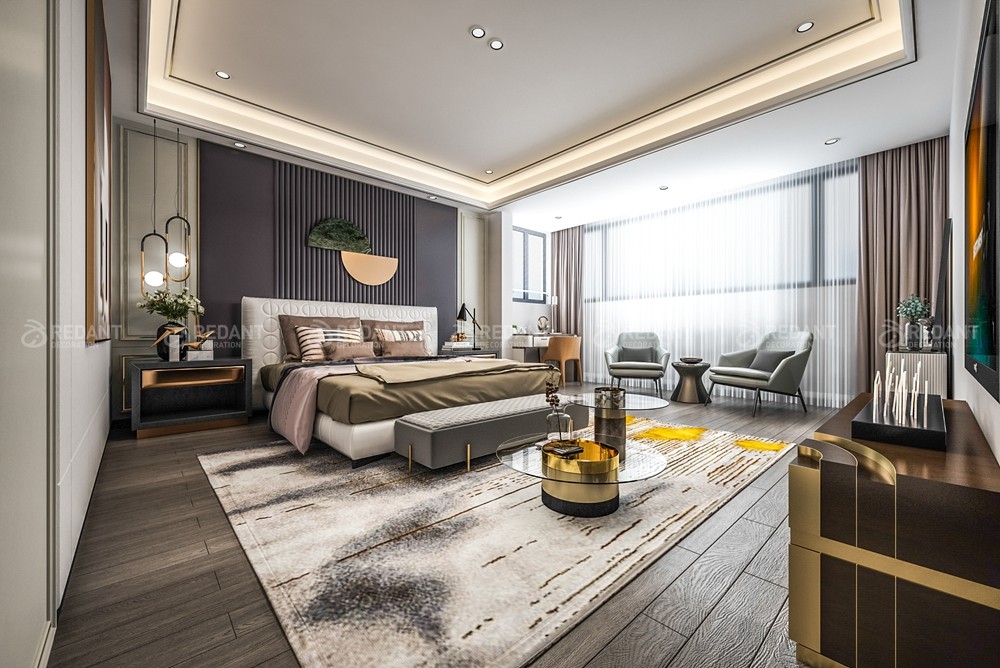 钓鱼台300㎡现代中式风格别墅装修案例