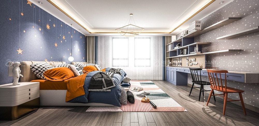 钓鱼台300㎡现代中式风格别墅装修案例