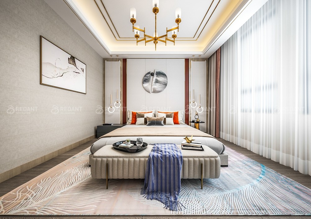 钓鱼台300㎡现代中式风格别墅装修案例