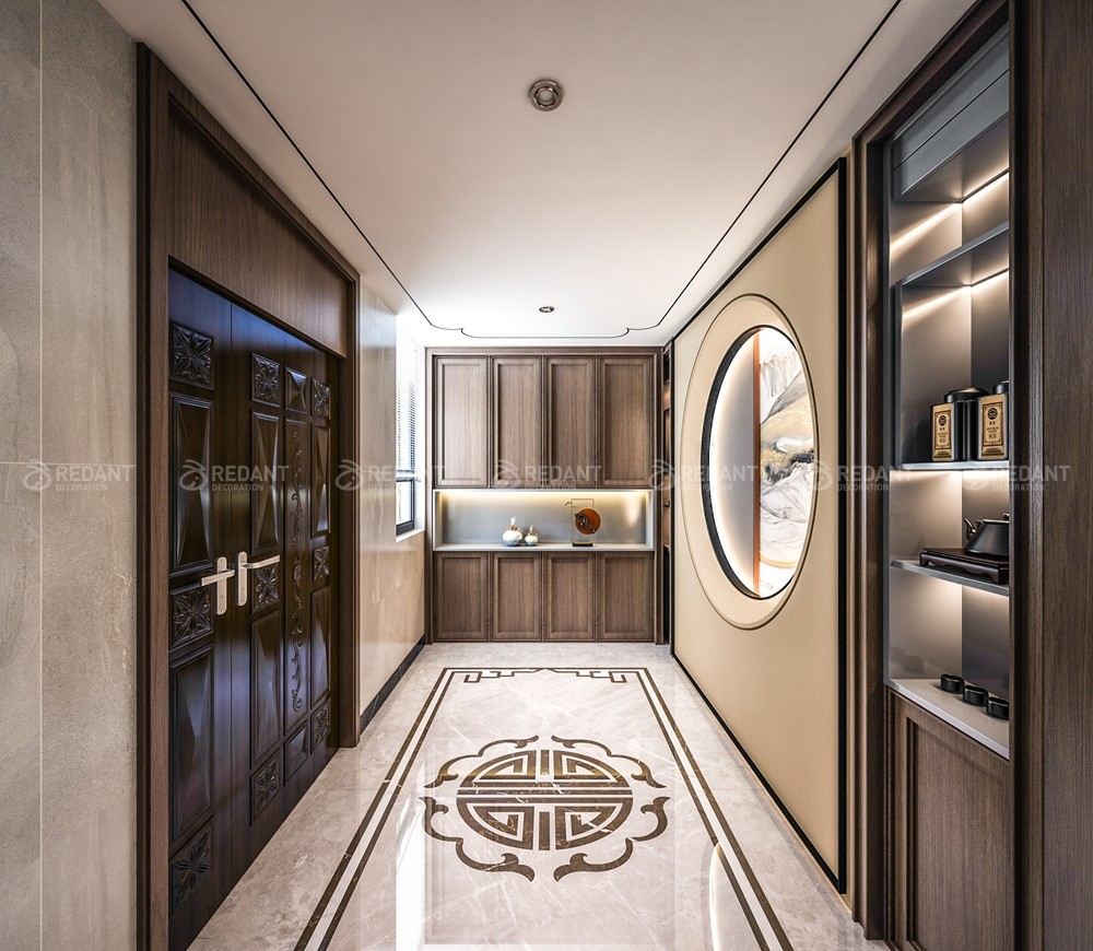 钓鱼台300㎡现代中式风格别墅装修案例