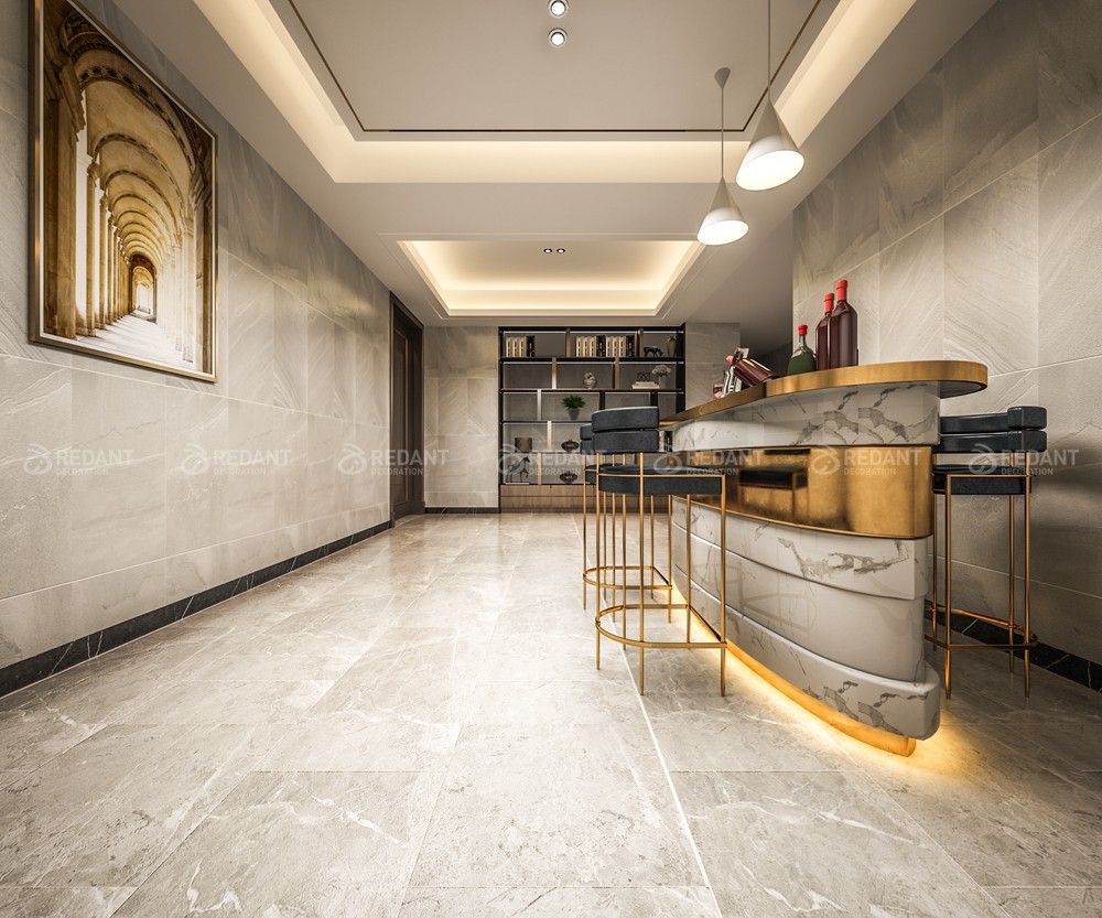 钓鱼台300㎡现代中式风格别墅装修案例