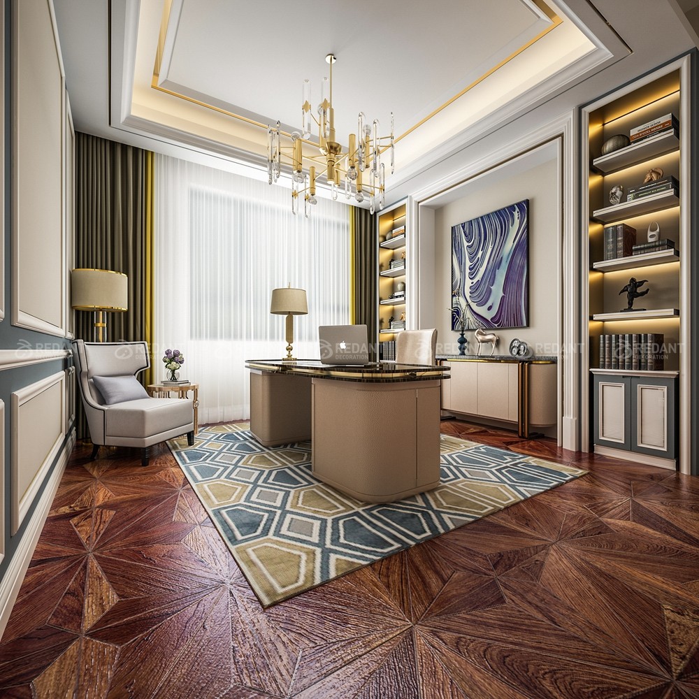 钓鱼台300㎡现代中式风格别墅装修案例