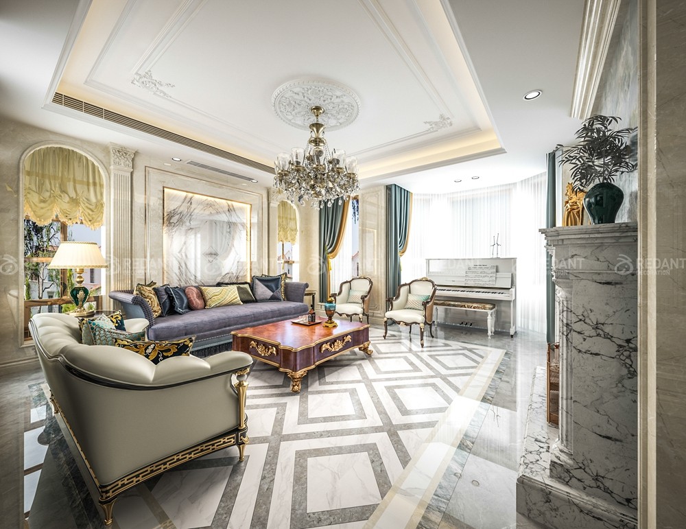 融创81栋700㎡法式轻奢风格独栋别墅装修案例