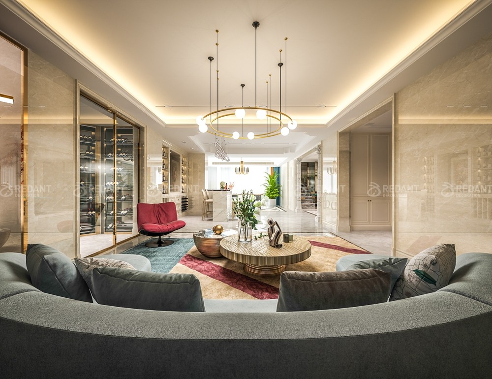 融创81栋700㎡法式轻奢风格独栋别墅装修案例