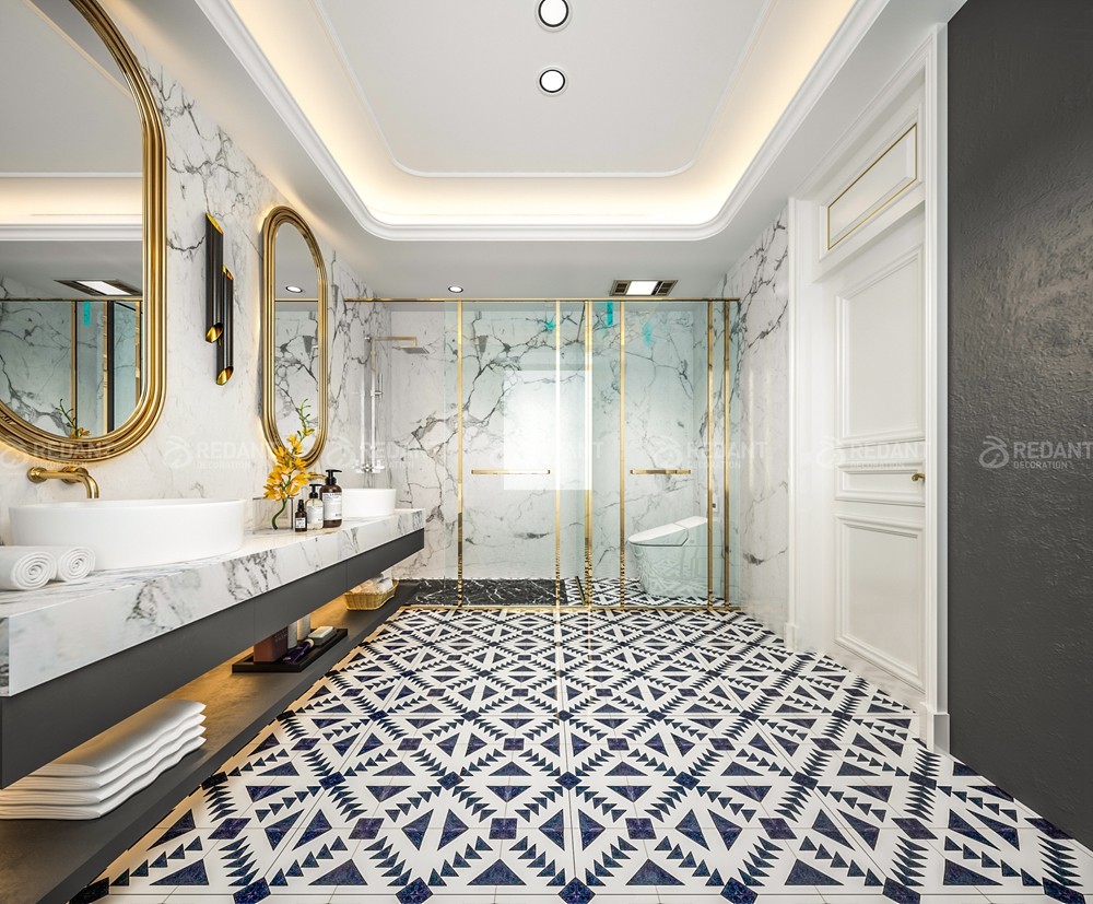 融创81栋700㎡法式轻奢风格独栋别墅装修案例