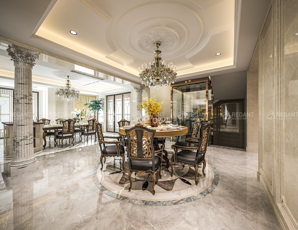 融创81栋700㎡法式轻奢风格独栋别墅装修案例