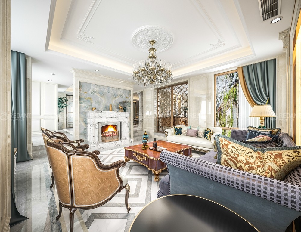 融创81栋700㎡法式轻奢风格独栋别墅装修案例